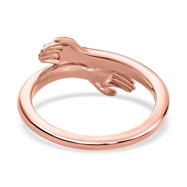 Wei&szlig;er Diamant P3 Ring, 925 Silber ros&eacute;vergoldet (Gr&ouml;&szlig;e 16.00) ca. image number 6