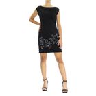 DESIGUAL, Designer-Kleid mit kurzen Ärmeln und floralem Laserschnitt, Schwarz, Größe 40 image number 3