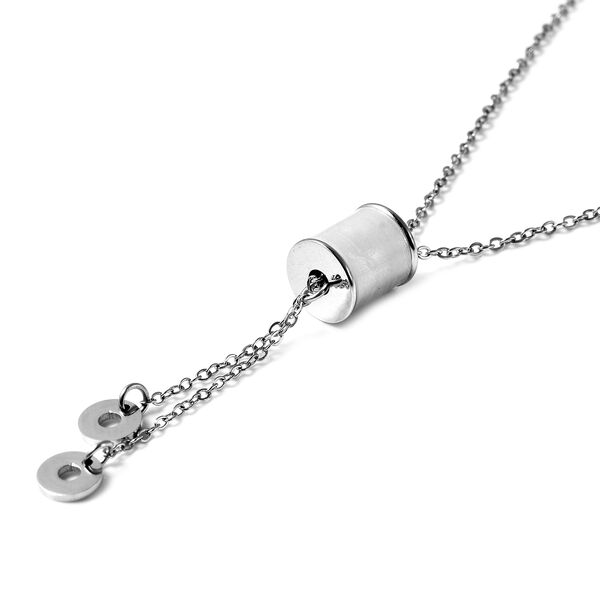 Perlmutt-Halskette, 50 cm, Edelstahl image number 4