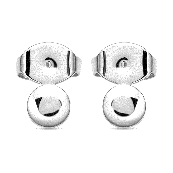 Gr&ouml;&szlig;er Ohrring-Verschluss in rhodiniertem Silber image number 2