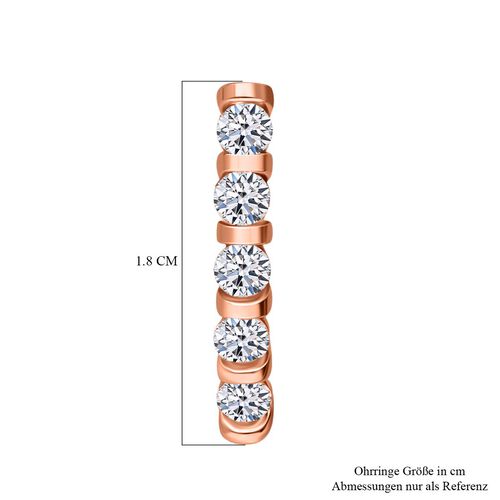 LUXURIANT DIAMOND - Lab Grown Diamant SI-GH Ohrringe 925 SI-GHlber 750 Roségold Vermeil (10-15 Werktage Lieferzeit) ca. 0.30 ct image number 3