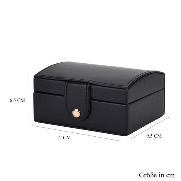 PU-Schmuckk&auml;stchen, 12x9,5x6,5cm, Schwarz image number 6