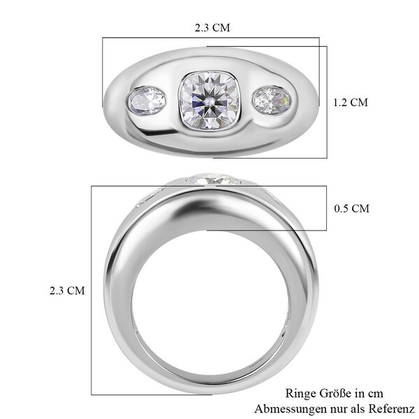 Moissanit Ring - 1,46 ct. image number 4