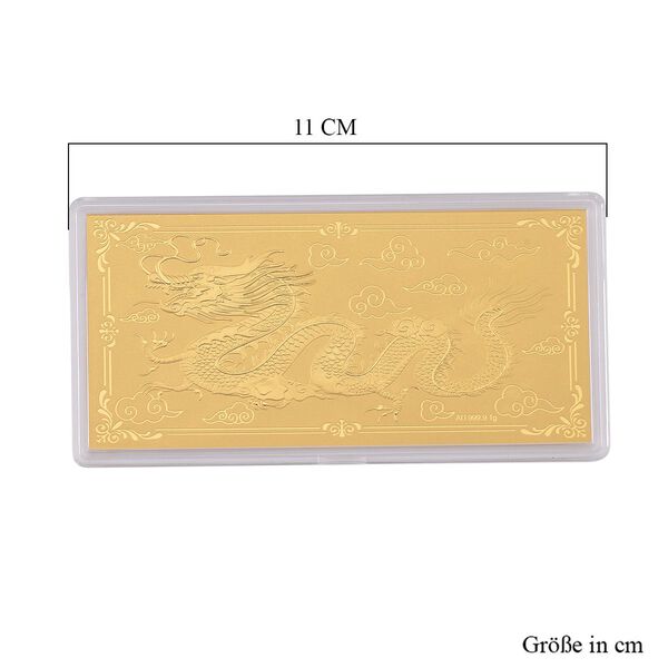 Barren mit Drachenmotiv in 999 Gold image number 4