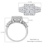 LUSTRO STELLA Hergestellt mit ZIRKONIA Cluster Ring 925 Silber Platin-Überzug (Größe 21.00) ca. 3,33 ct image number 5