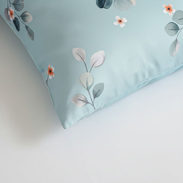 6-teiliges Bettw&auml;sche-Set mit Blumenmotiv, 135x200cm, Blau image number 2