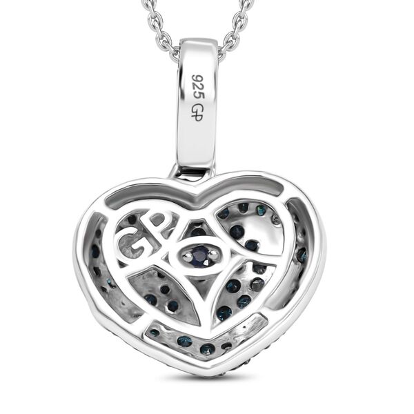 GP Celestial Dream Kollektion- Blauer Diamant, Kanchanaburi Blauer Saphir Schmuckset 925 Silber rhodiniert ca. 1.04 ct image number 7