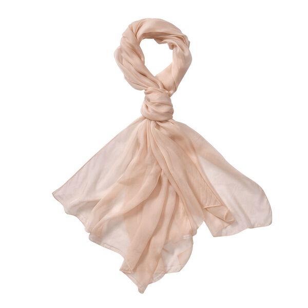 LA MAREY &ndash; Schal aus Maulbeerseide, Beige