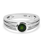 Natürlicher Chromdiopsid Ring 925 Silber platiniert  ca. 0,53 ct image number 0