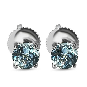 Iliana AAA Santamaria Aquamarin Ohrringe, zertifiziert und gepr&uuml;ft, 750 Wei&szlig;gold ca. 1,00 ct