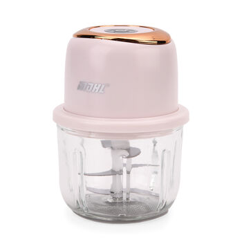 Kompakter Elektrischer Mini-Knoblauchzerkleinerer, USB-Aufladung, 14,5&times;11cm, Rosa