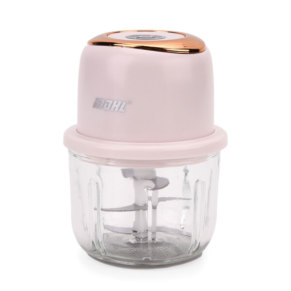 Kompakter Elektrischer Mini-Knoblauchzerkleinerer, USB-Aufladung, 14,5×11cm, Rosa image number 2