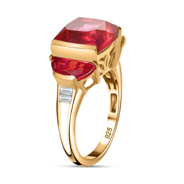 Sunset Triplett Quarz und Zirkon Ring - 7,25 ct. image number 5