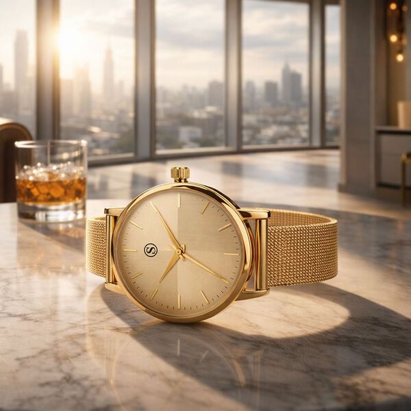 STRADA - 316L Edelstahl Gelb Uhren 21.5 cm image number 1