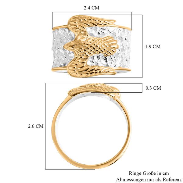 D'Joy 925 Silber Zweifarbige BeschichtungRing (Gr&ouml;&szlig;e 20.00) ca. 6,35g image number 6