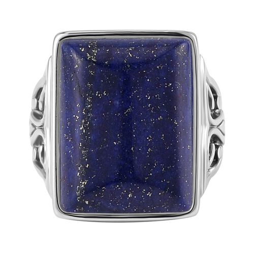 Lapislazuli Ring, Reiner Edelstahl, (Größe 17.00), ca. 16.50 ct image number 0