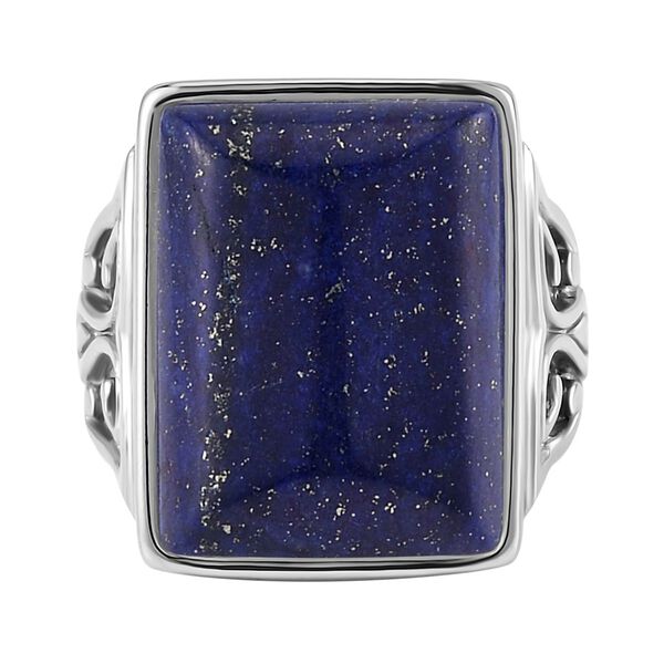 Lapislazuli Ring, Reiner Edelstahl, (Größe 17.00), ca. 16.50 ct image number 0