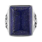 Lapislazuli Ring, Reiner Edelstahl, (Größe 17.00), ca. 16.50 ct