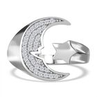 LUSTRO STELLA - Weißer Zirkonia Ring 925 Silber rhodiniert (Größe 20.00)