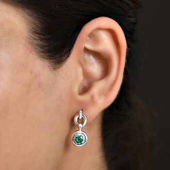 LUXURIANT AAA Labor kolumbianische Smaragd Ohrringe - 1 ct.