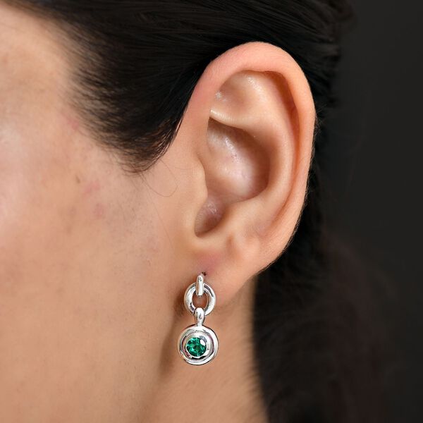 LUXURIANT AAA Labor kolumbianische Smaragd Ohrringe - 1 ct. image number 3