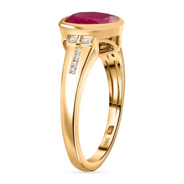 AAA Montepuez-Rubin und Diamant Ring in 585 Gold - 2,77 ct. image number 7