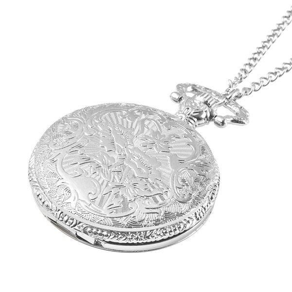 STRADA Taschenuhr mit 79cm Kette im Sonne- und Mond-Motiv, Japanisches Uhrwerk image number 3