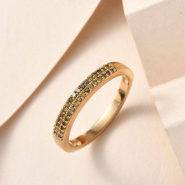 Gelber Diamant-Bandring - 0,20 ct. image number 2