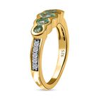 Kolumbianischer Smaragd Ring, 925 Silber Gelbgold Vermeil (Größe 19.00) ca. 1.07 ct image number 4