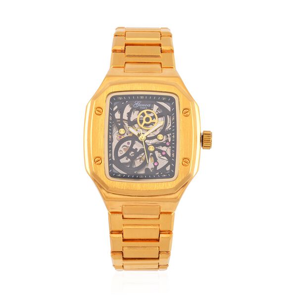 Reiner Edelstahl IP-Gelbbeschichtung Uhren 20 cm ca. 128,00g