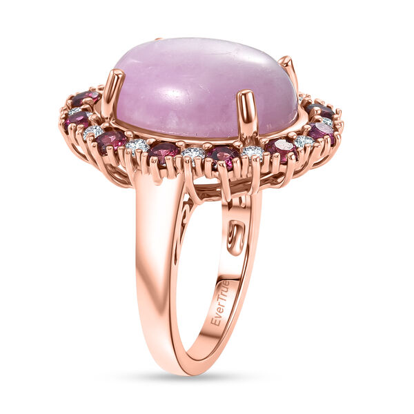 EverTrue Kunzit, Rhodolith Granat und Zirkon Ring - 13,22 ct. image number 5
