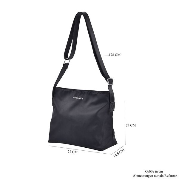 Sencillez - Crossbody Handtasche mit Schultergurt, Schwarz image number 7