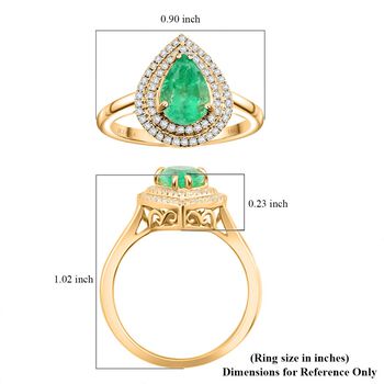 ILIANA AAA kolumbianischer Smaragd und Diamant Ring in 750 Gold - 1,7 ct.