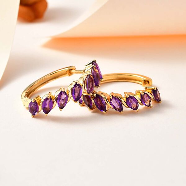 Afrikanische Amethyst-Ohrringe - 3,11 ct. image number 2