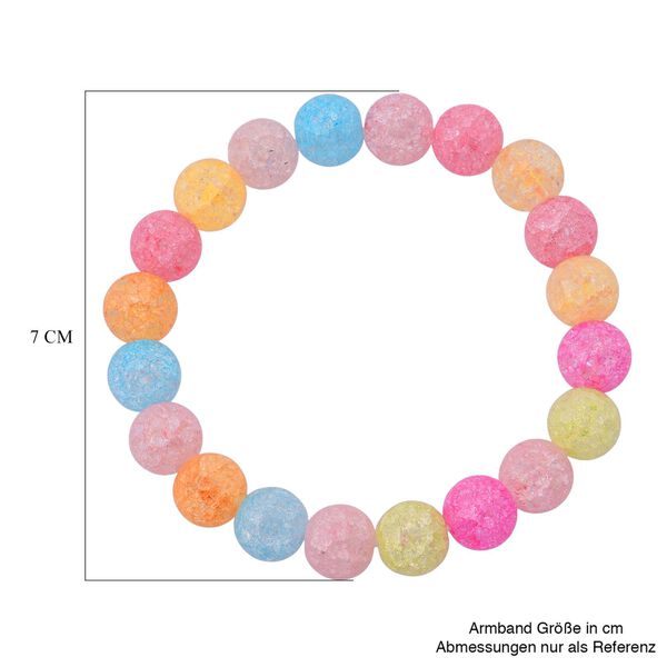 Regenbogen Eis Quarz Armband, 19 cm - 287,80 ct. image number 4