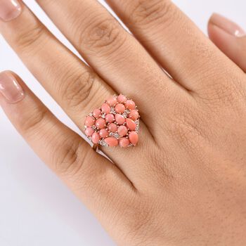 Herzklang - D joy AA Vinicunca-Peruanischer Opal Ring 925 Silber 750 ros&eacute;vergoldet (Gr&ouml;&szlig;e 20.00) ca. 3.37 ct