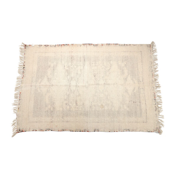 Handgewebter bedruckter Läufer aus 100 % Baumwolle, 180x120 cm, rot image number 7