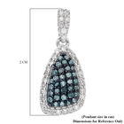 Blauer Diamant Anhänger 925 Silber platiniert ca. 0,33 ct image number 5