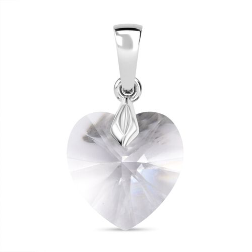 J Francis gefertigt mit SWAROVSKI- Weißer Swarovski Kristall Herz Anhänger image number 0