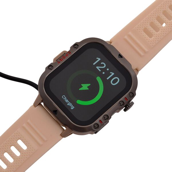 H19 Smartwatch, 2.01 Zoll HD-Display, Khaki Silikonarmband image number 7