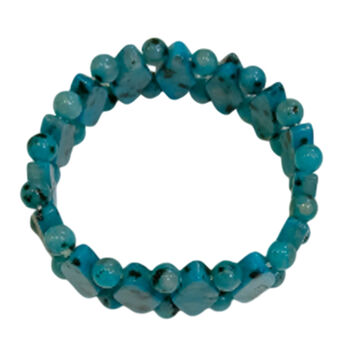 Flexibles Kiwi-T&uuml;rkis-Jaspis Armband - 160 ct.