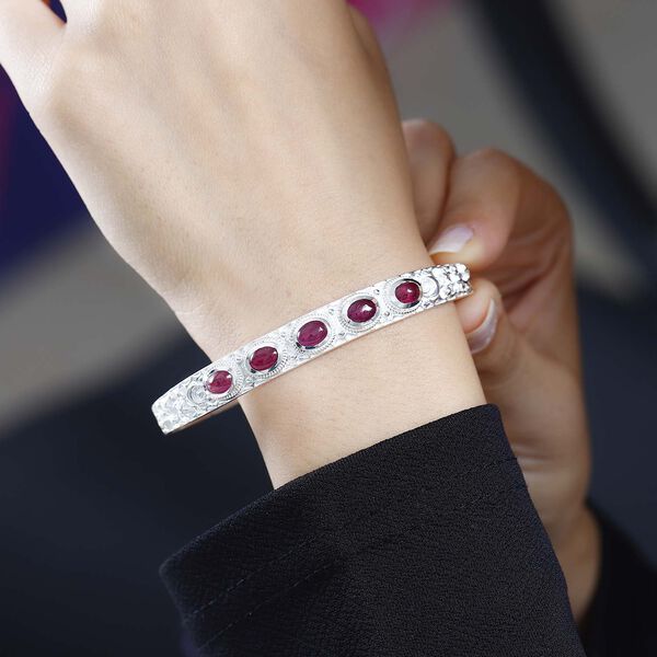 AA afrikanischer Rubin Mond und Stern-Armreif, 19 cm - 6 ct. image number 3