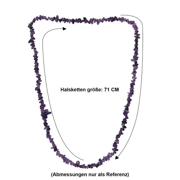 Amethyst Halskette 70 cm ca. 145.00 ct image number 6