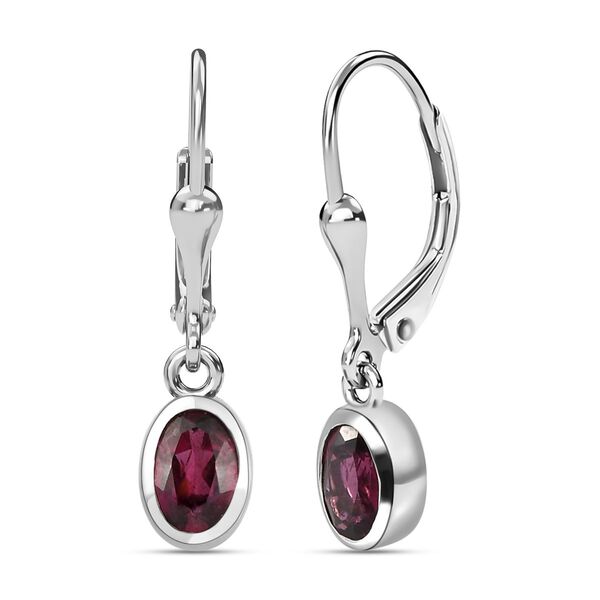 Rhodolith Granat-Ohrh&auml;nger - 0,94 ct. image number 4