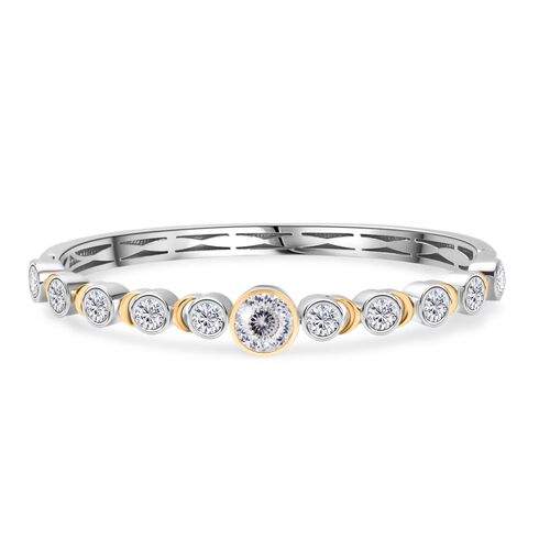 Zweifarbiges Moissanit Armreif, 19 cm - 6,78 ct. image number 0