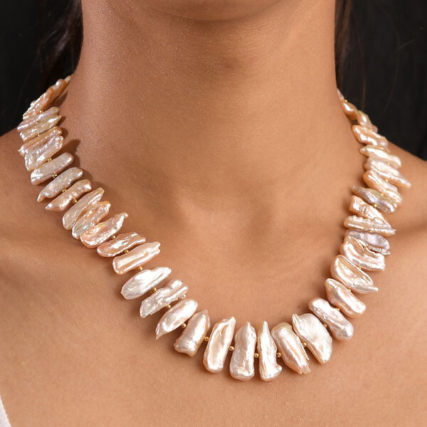 Keshi Perle Halskette, 45cm image number 3