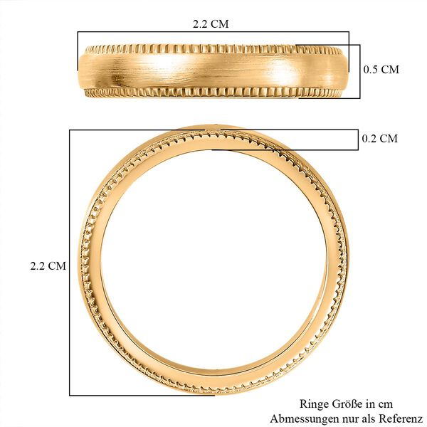 Klassischer Bandring, 925 Silber 750 Gelbgold Vermeil, (Gr&ouml;&szlig;e 17.00) ca. 4,73g image number 7