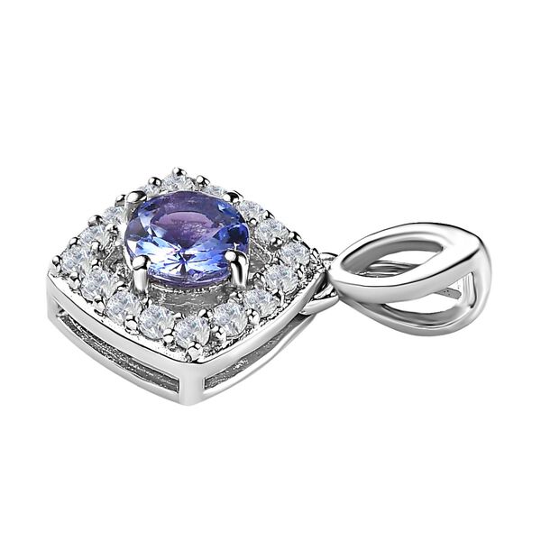 Tansanit und Zirkon Anh&auml;nger - 0,69 ct. image number 4