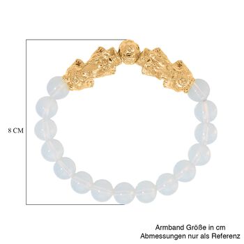 Opalit Flexibles Pixiu Armband, vergoldet ca. 150.00 ct