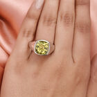 Ouro Verde-Quarz-Ring, 925 Silber platiniert  ca. 6,06 ct image number 2